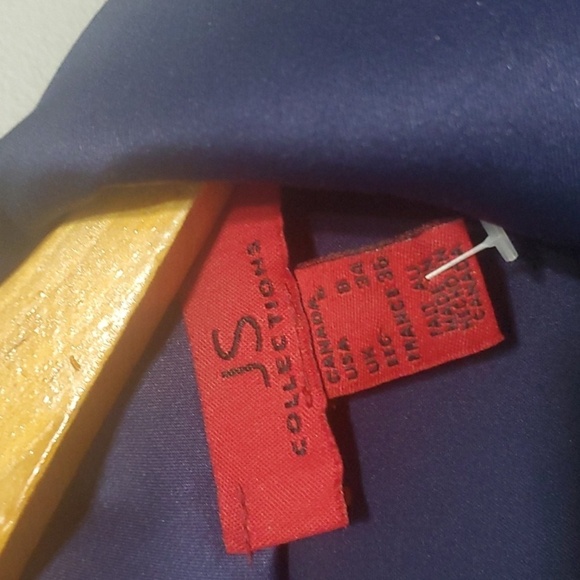 JS Collection top women's size 6 blue sleeveless blouse zip back v-neck … - Picture 2 of 11